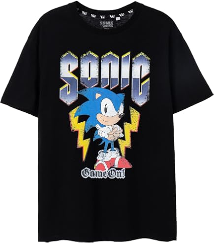 Sonic The Hedgehog Group Art Men's Black T-shirt-XXL : Amazon.ca